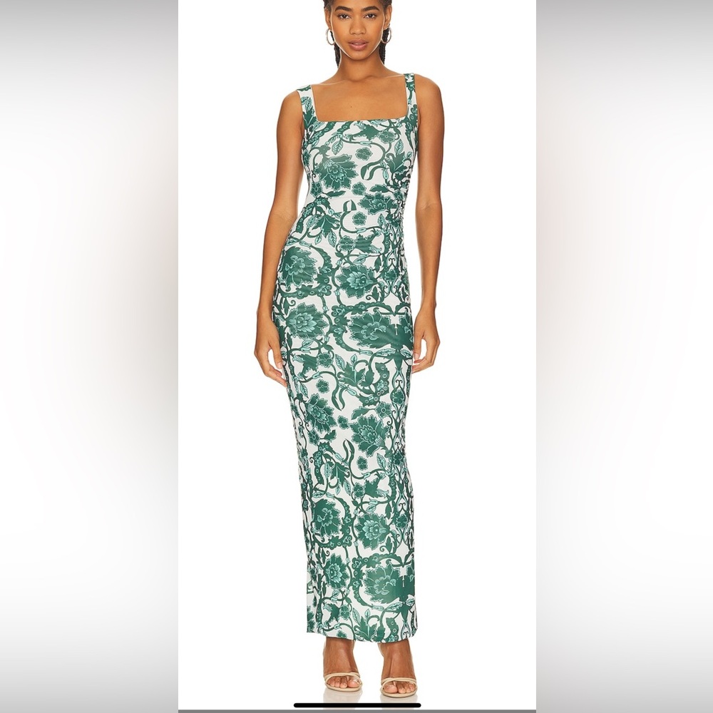 Rumer Floral Mesh Bodycon Maxi Dress
